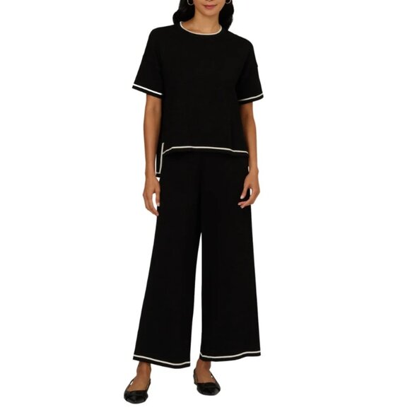 NWT Adrianna Papell Women's Lightweight Sweater Set, Black - Picture 2 of 6